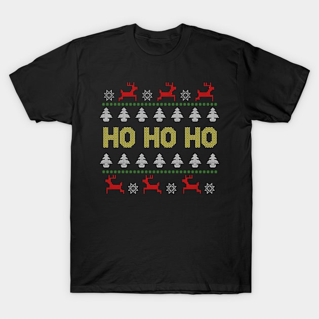 Ugly Christmas - Ho Ho Ho T-Shirt by Shiva121